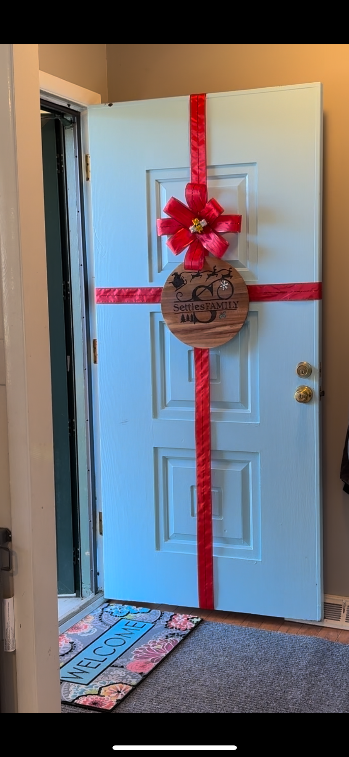 Holiday Door Hanging Sign