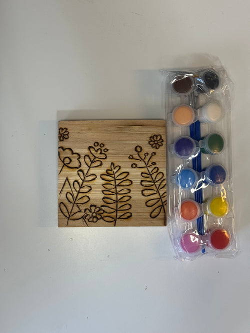 Paint your own Flower Coaster