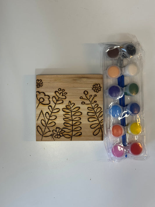 Paint your own Flower Coaster