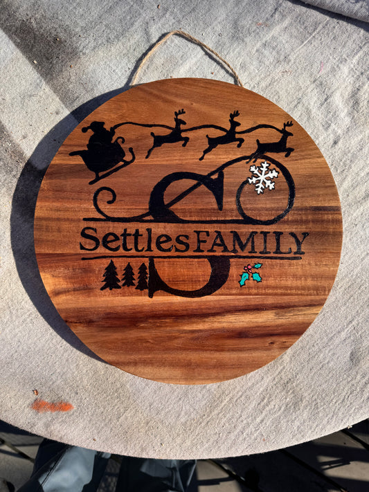 Holiday Door Hanging Sign